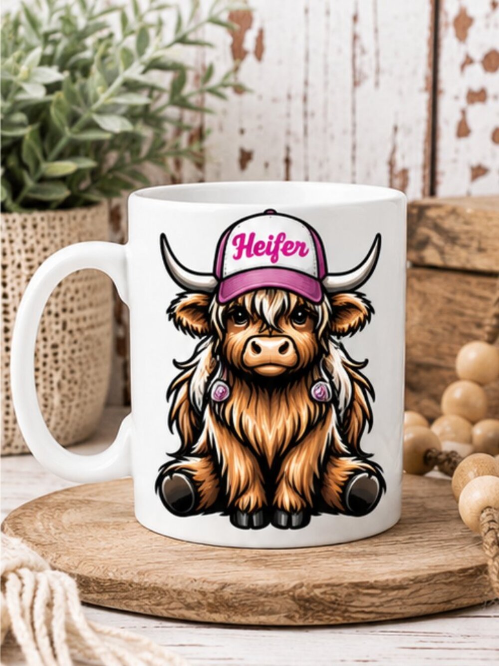 Highland Cow Western Ceramic Coffee Mug Tea Cup
